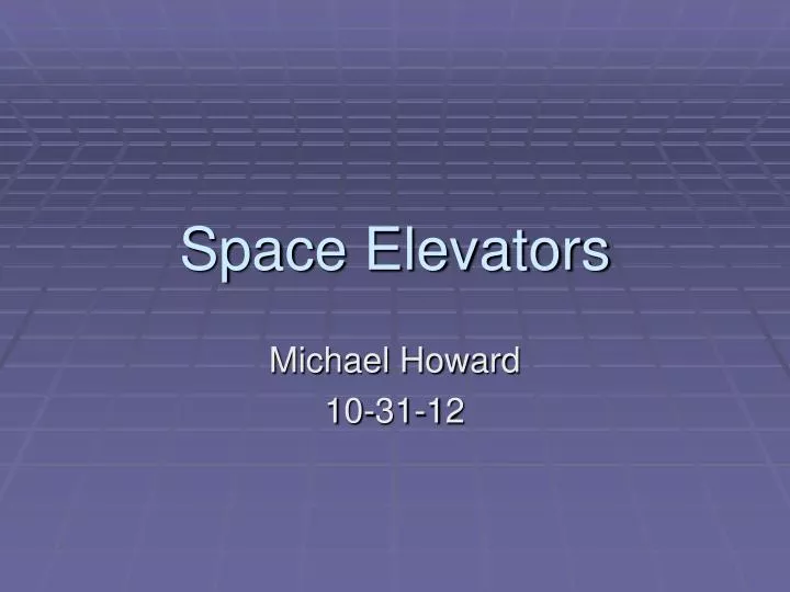space elevators