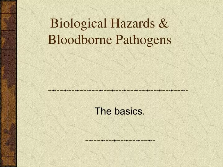 biological hazards bloodborne pathogens