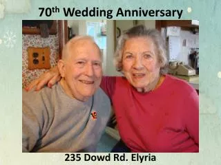 70 th Wedding Anniversary