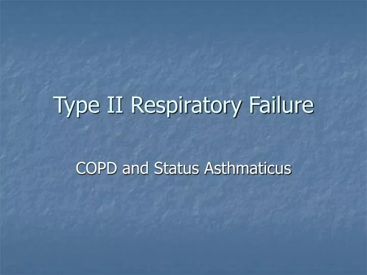 type ii respiratory failure