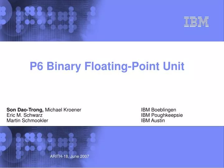 p6 binary floating point unit
