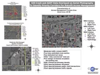 Moderate traffic volume (AADT) Four lane undivided cross section Few dedicated turn lanes