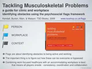 Tackling Musculoskeletal Problems a guide for clinic and workplace