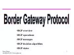 Border Gateway Protocol - slide 1