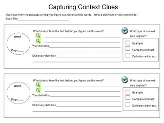 Capturing Context Clues