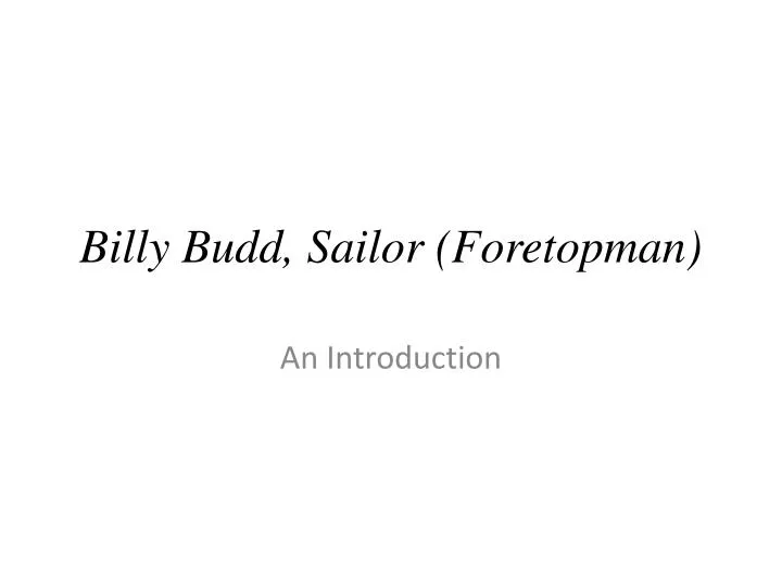 billy budd sailor foretopman
