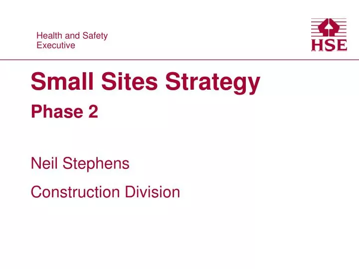small sites strategy phase 2
