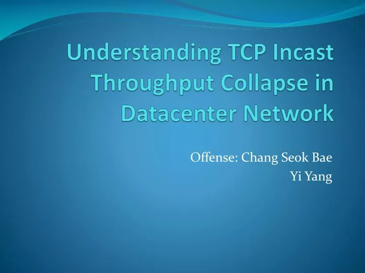 understanding tcp incast throughput collapse in datacenter network