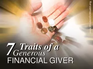 Generous FINANCIAL GIVER