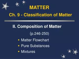 ch 9 classification of matter