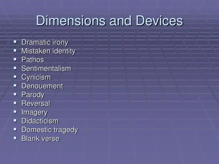 dimensions and devices