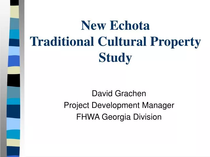 new echota traditional cultural property study