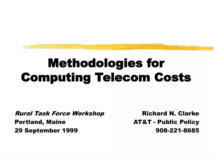 methodologies for computing telecom costs