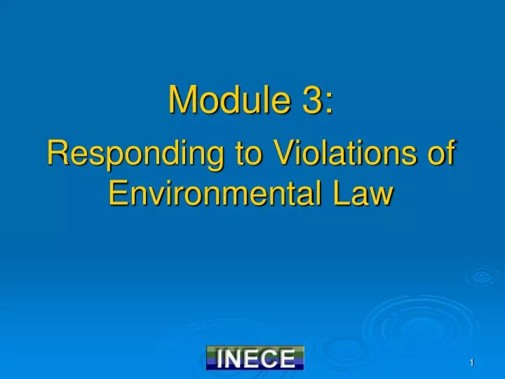 module 3 responding to violations of environmental law