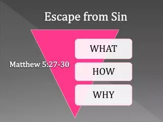 Escape from Sin