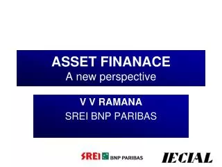 ASSET FINANACE A new perspective