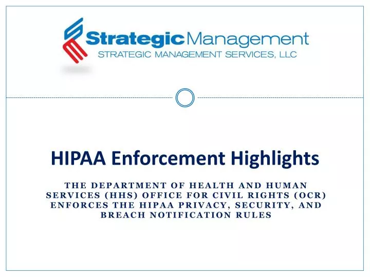 hipaa enforcement highlights