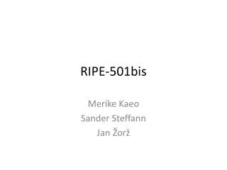 RIPE-501bis
