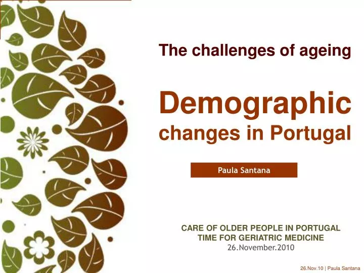 the challenges of ageing demographic changes in portugal