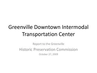 Greenville Downtown Intermodal Transportation Center