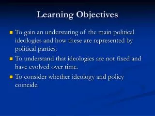 Learning Objectives