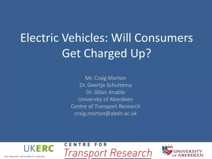electric vehicles will consumers get charged up