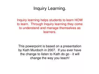 Inquiry Learning.