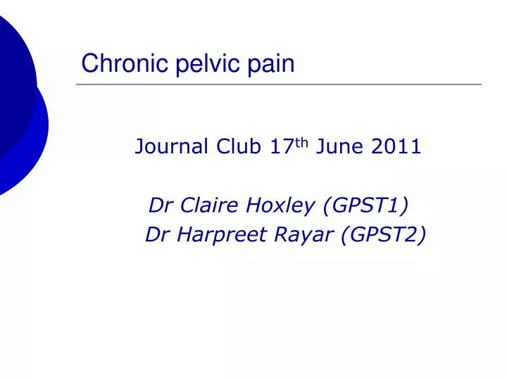 chronic pelvic pain