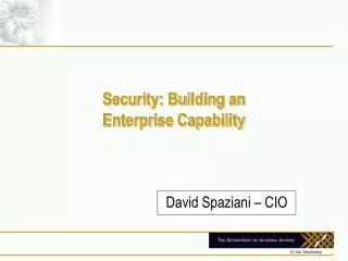 Security: Building an Enterprise Capability