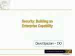 Security: Building an Enterprise Capability - slide 1