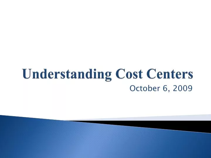 understanding cost centers