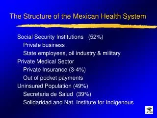 the structure of the mexican health system