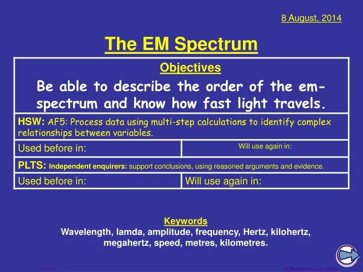 the em spectrum