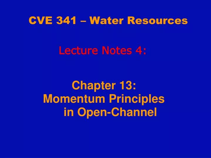 cve 341 water resources