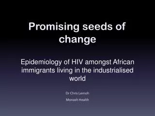 Dr Chris Lemoh Monash Health