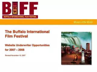 The Buffalo International Film Festival Website Underwriter Opportunities