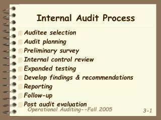 Internal Audit Process