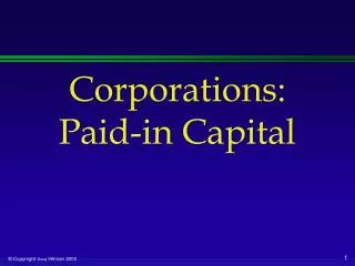 corporations paid in capital