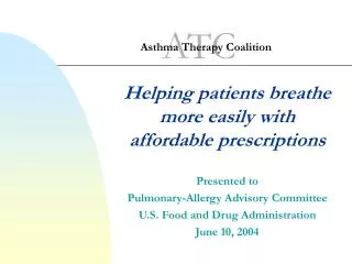 Asthma Therapy Coalition