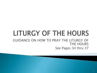 LITURGY OF THE HOURS