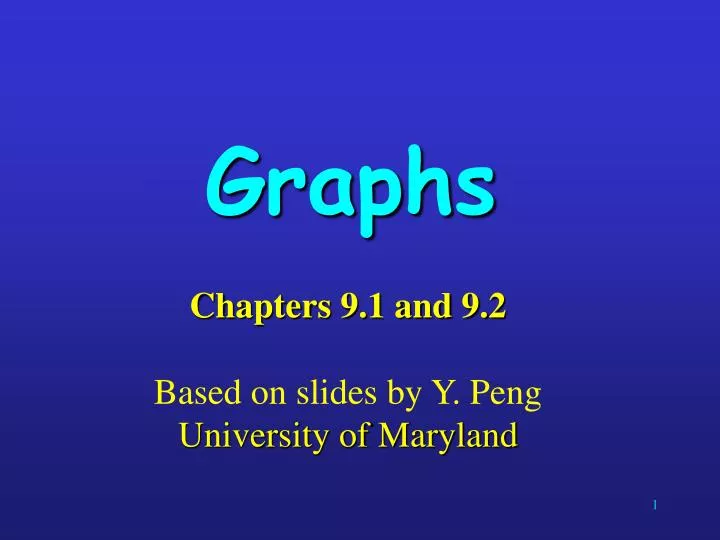 chapters 9 1 and 9 2 based on slides by y peng university of maryland