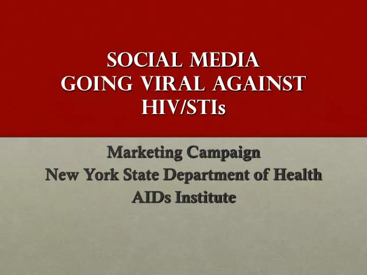 social media going viral against hiv sti s