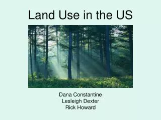Land Use in the US