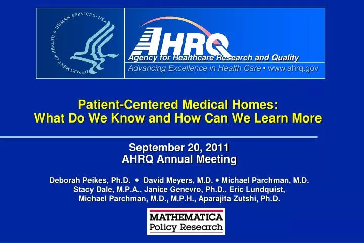 patient centered medical homes what do we know and how can we learn more