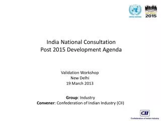 India National Consultation Post 2015 Development Agenda