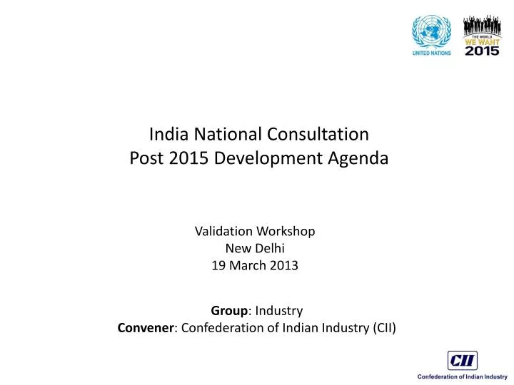 india national consultation post 2015 development agenda