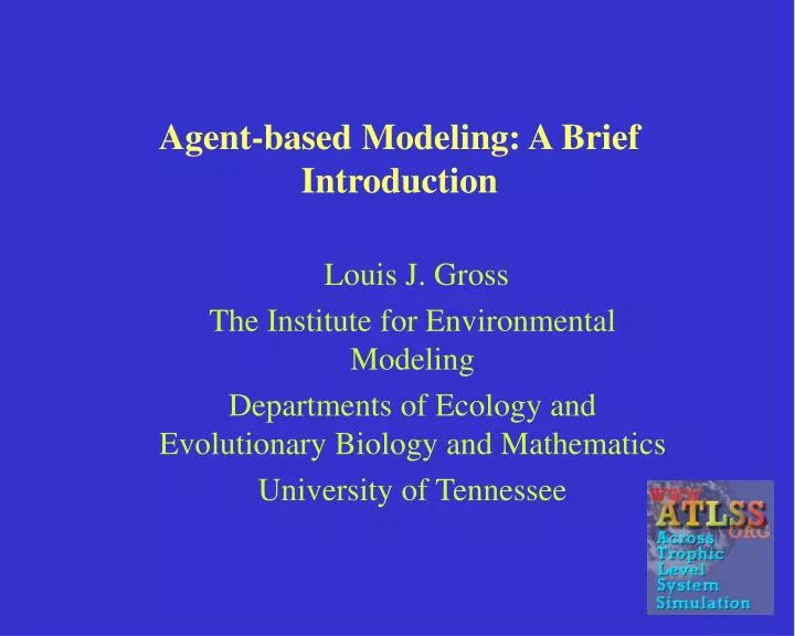 agent based modeling a brief introduction