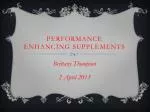 Performance enhancing supplements - slide 1