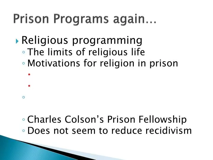 prison programs again