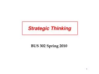 Strategic Thinking